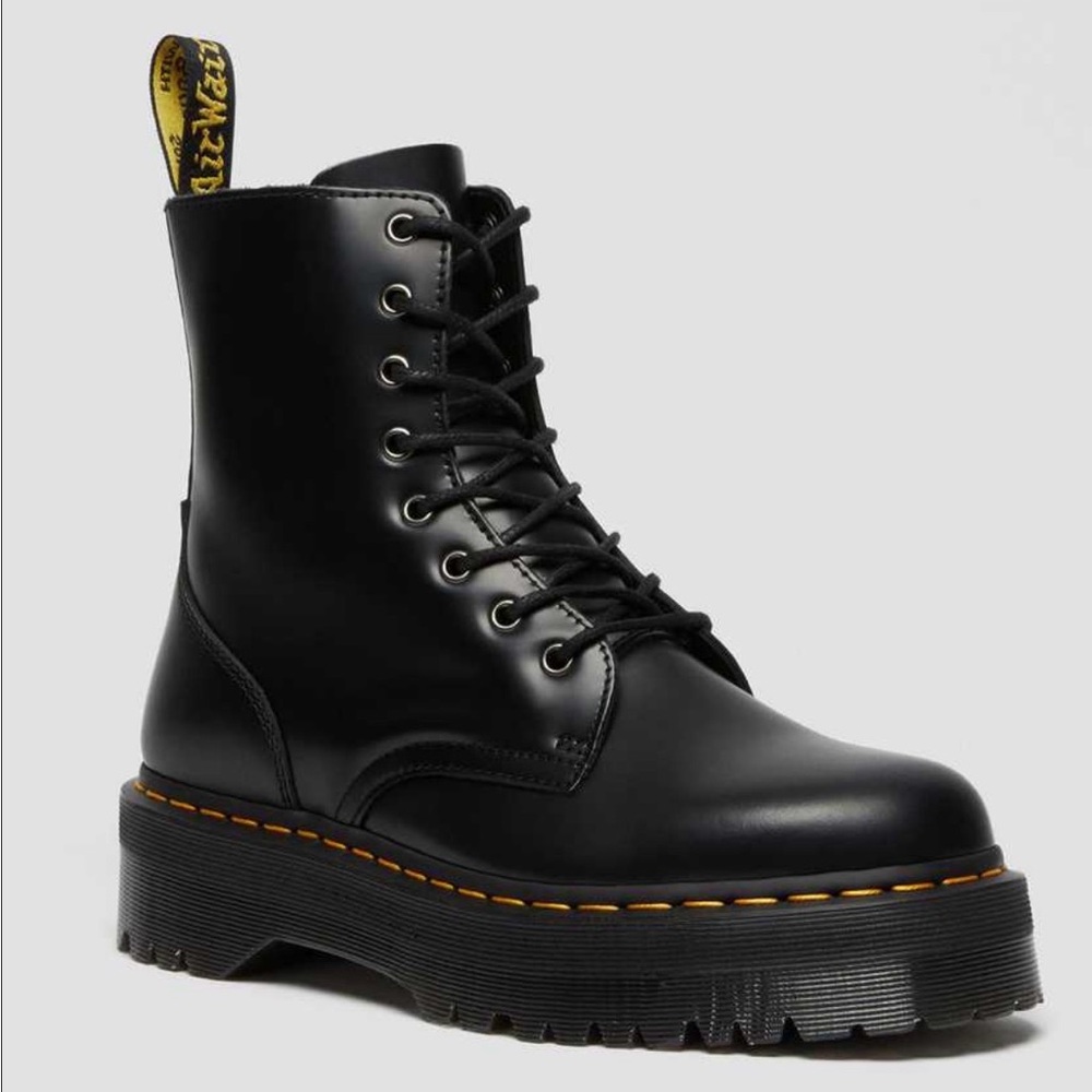 Dr. Martens Black Leather ‘Jadon’ Platform Lace-Up Boots size Women’s 8